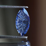 Sapphire | lab-grown, blue color, marquise shape, fantasy-cut, *12x6mm, 2ct - Eden Garden Jewelry™