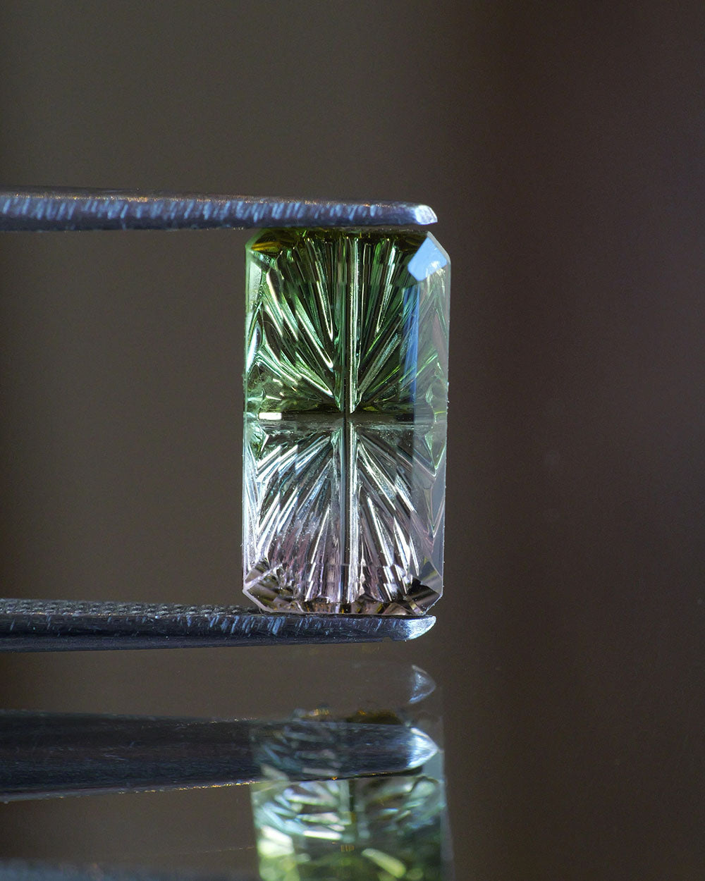 Tourmaline | natural, watermelon bi-color: green & pink color, fantasy-cut, *11x6mm, 2.5ct - Eden Garden Jewelry™