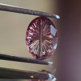 Tourmaline | natural, orangish pink color, fantasy-cut, 8x6mm, 1ct - Eden Garden Jewelry™