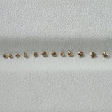 Diamond | natural, brown color, round-cut, accent stones - Eden Garden Jewelry™