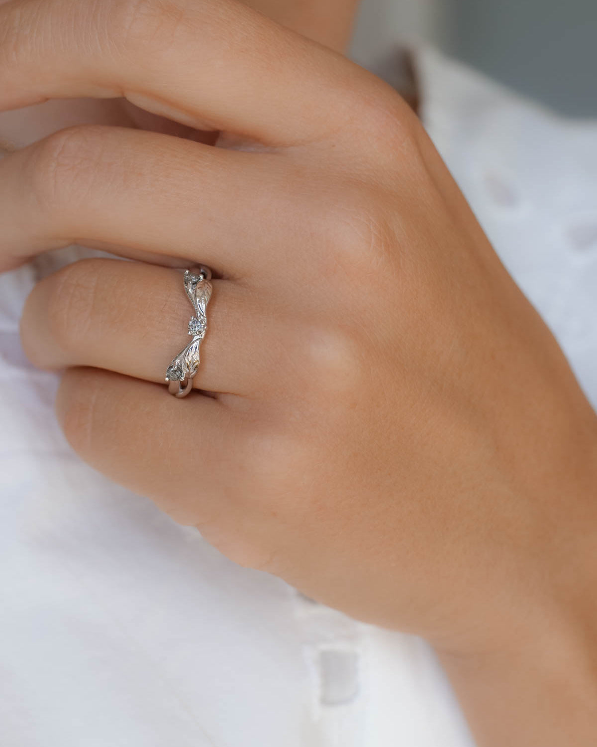 Matching wedding band for Clematis: choose yours - Eden Garden Jewelry™