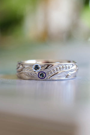 Custom order: Patricia symmetric engagement ring & Callisto band