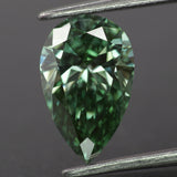Lab grown diamond | IGI certified | pear-cut, *12x7.5mm, Fancy vivid green color, VS-VVS, *2.5ct - Eden Garden Jewelry™
