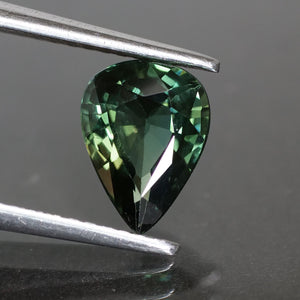 Sapphire teal | natural, greenish blue, pear cut 8x6 mm, VS 1.25 ct - Eden Garden Jewelry™