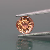 Tourmaline | natrual, orange, round-cut , 5.6mm, 0.93ct