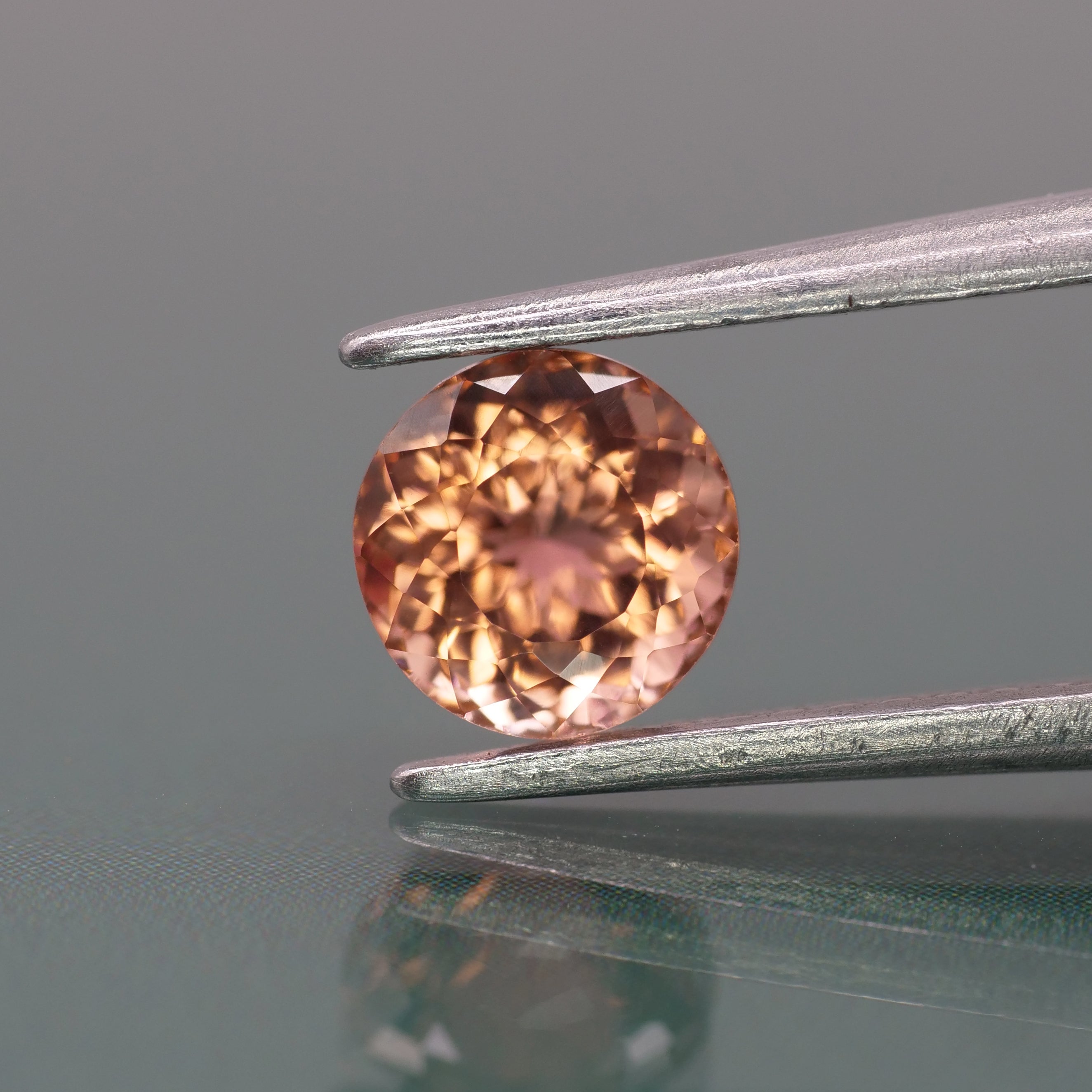 Tourmaline | natrual, orange, round-cut , 5.6mm, 0.93ct - Eden Garden Jewelry™