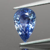 Sapphire | natural, blue color, pear-cut, 9x6 mm, *1.7ct