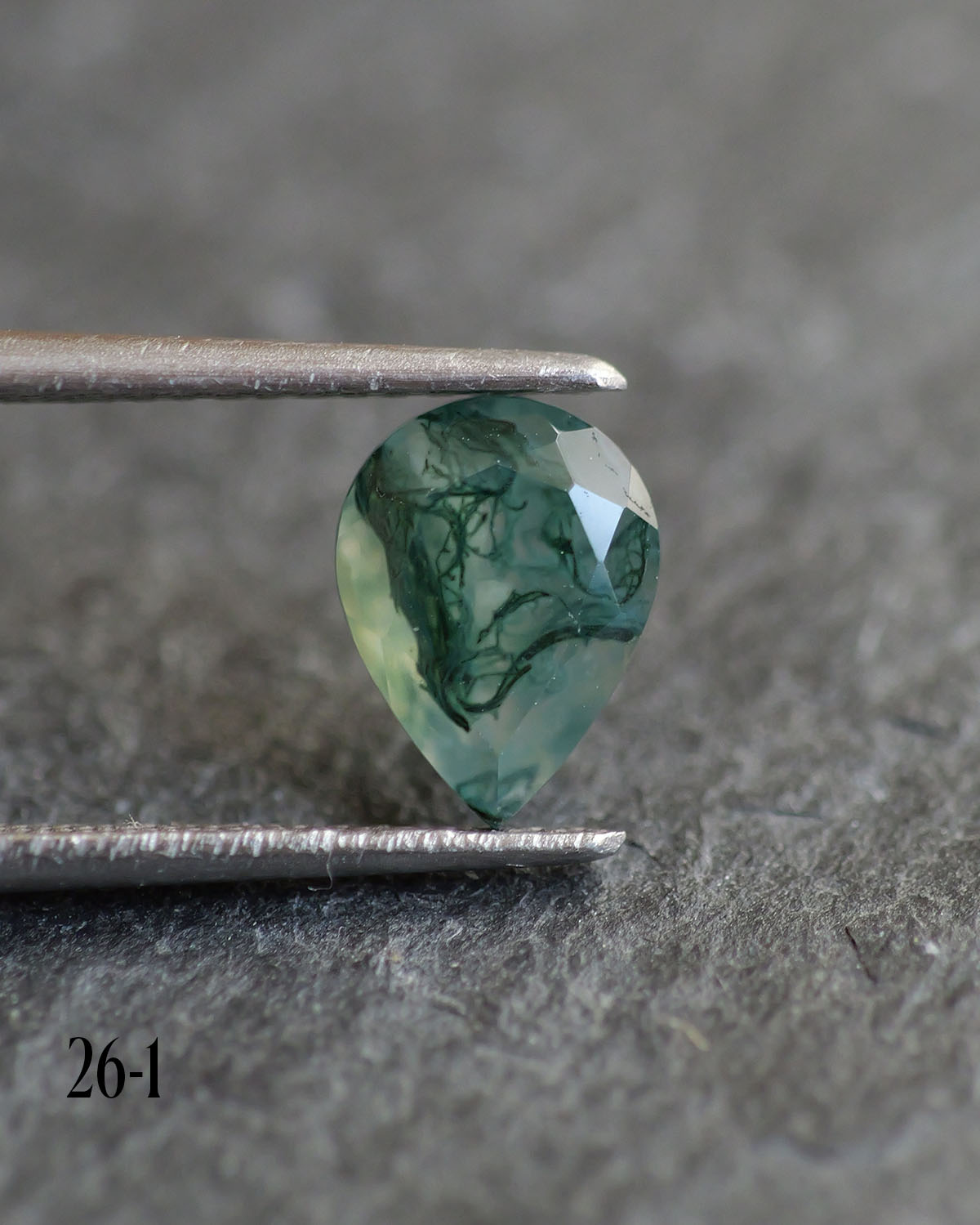 Moss agate | green color, pear-cut, 8x6mm, 0.80ct - choose yours - Eden Garden Jewelry™