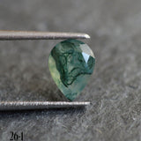 Moss agate | green color, pear-cut, 8x6mm, 0.80ct - choose yours - Eden Garden Jewelry™