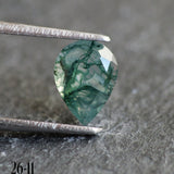Moss agate | green color, pear-cut, 8x6mm, 0.80ct - choose yours - Eden Garden Jewelry™