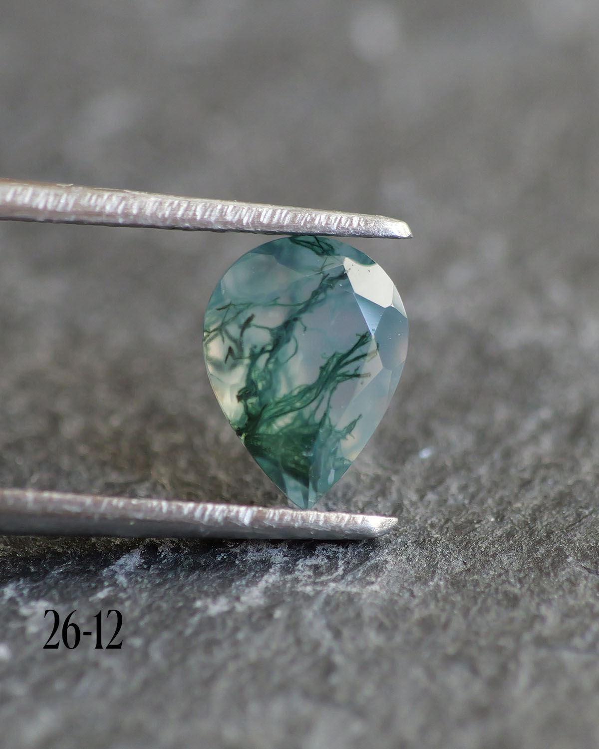 Moss agate | green color, pear-cut, 8x6mm, 0.80ct - choose yours - Eden Garden Jewelry™