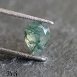 Moss agate | green color, pear-cut, 8x6mm, 0.80ct - choose yours - Eden Garden Jewelry™