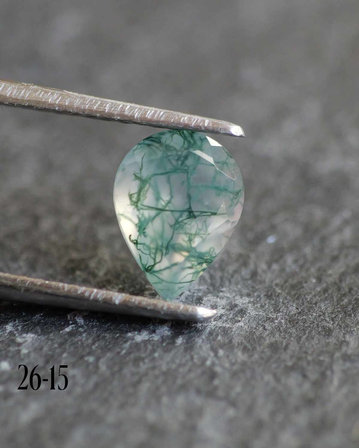 Moss agate | green color, pear-cut, 8x6mm, 0.80ct - choose yours - Eden Garden Jewelry™