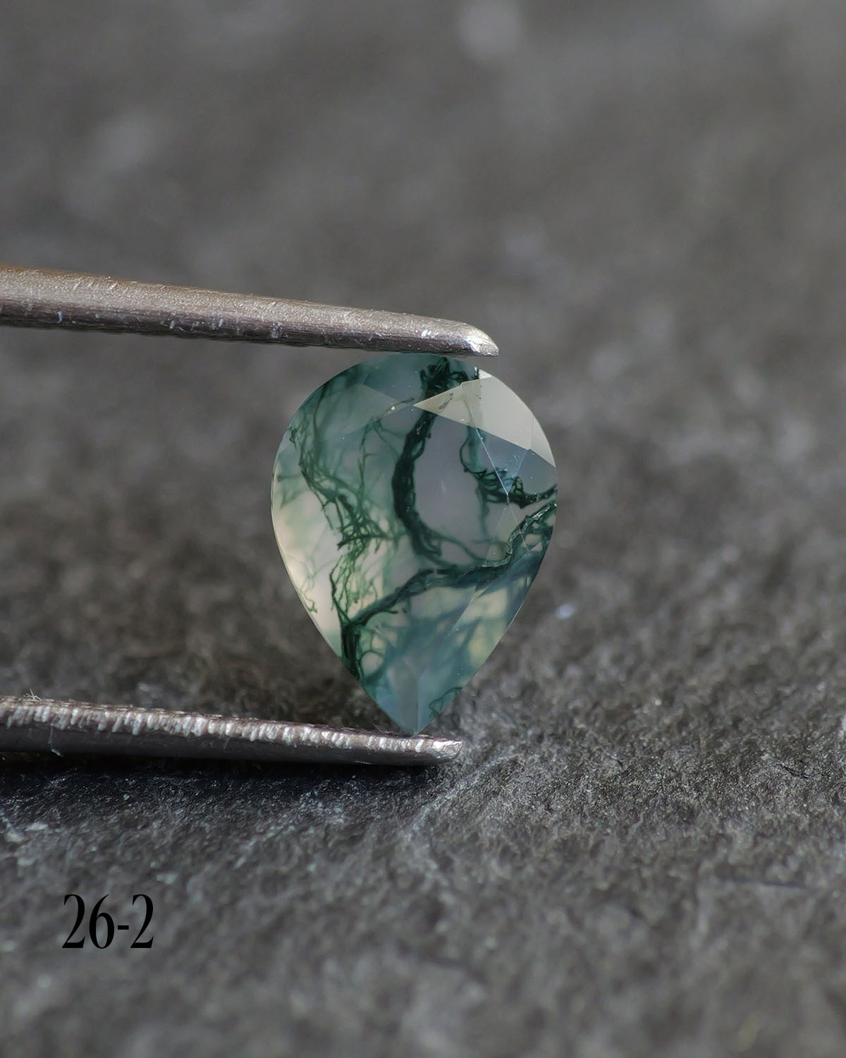 Moss agate | green color, pear-cut, 8x6mm, 0.80ct - choose yours - Eden Garden Jewelry™