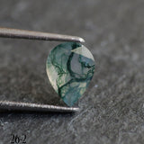 Moss agate | green color, pear-cut, 8x6mm, 0.80ct - choose yours - Eden Garden Jewelry™