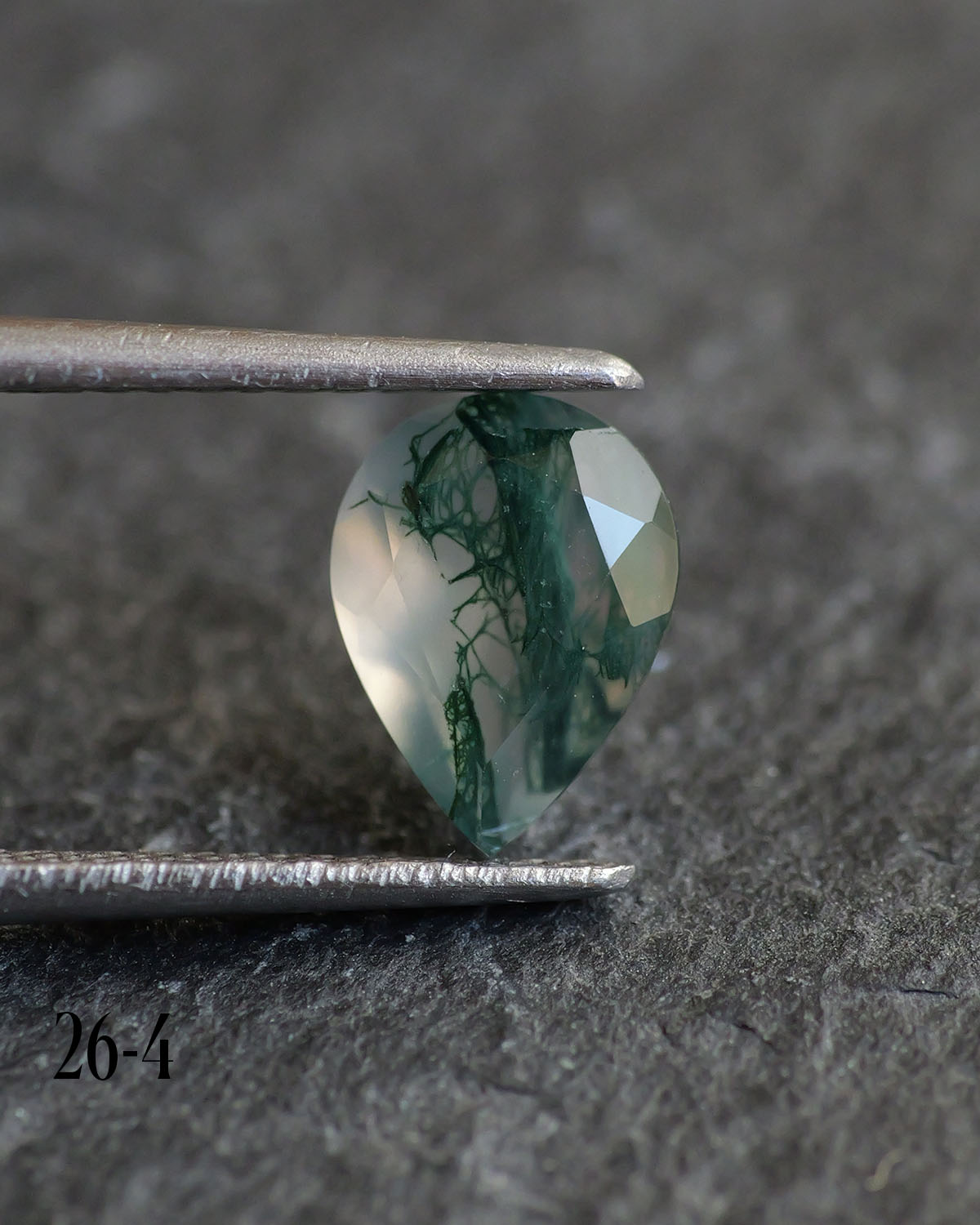 Moss agate | green color, pear-cut, 8x6mm, 0.80ct - choose yours - Eden Garden Jewelry™