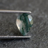 Moss agate | green color, pear-cut, 8x6mm, 0.80ct - choose yours - Eden Garden Jewelry™