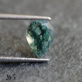Moss agate | green color, pear-cut, 8x6mm, 0.80ct - choose yours - Eden Garden Jewelry™