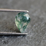 Moss agate | green color, pear-cut, 8x6mm, 0.80ct - choose yours - Eden Garden Jewelry™