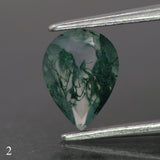 Moss agate | green color, pear-cut, 8x6mm, 0.80ct - choose yours - Eden Garden Jewelry™
