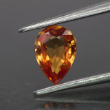 Sapphire | natural, orange color, pear-cut, 7x5mm, 0.8ct - Eden Garden Jewelry™