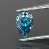 Lab grown diamond | IGI certified | pear-cut, *7x5mm, Fancy vivid blue color, VS1, *0.8ct - Eden Garden Jewelry™