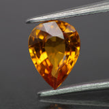 Sapphire | natural, orange color, pear-cut, 8x6mm, *1.3ct - Eden Garden Jewelry™