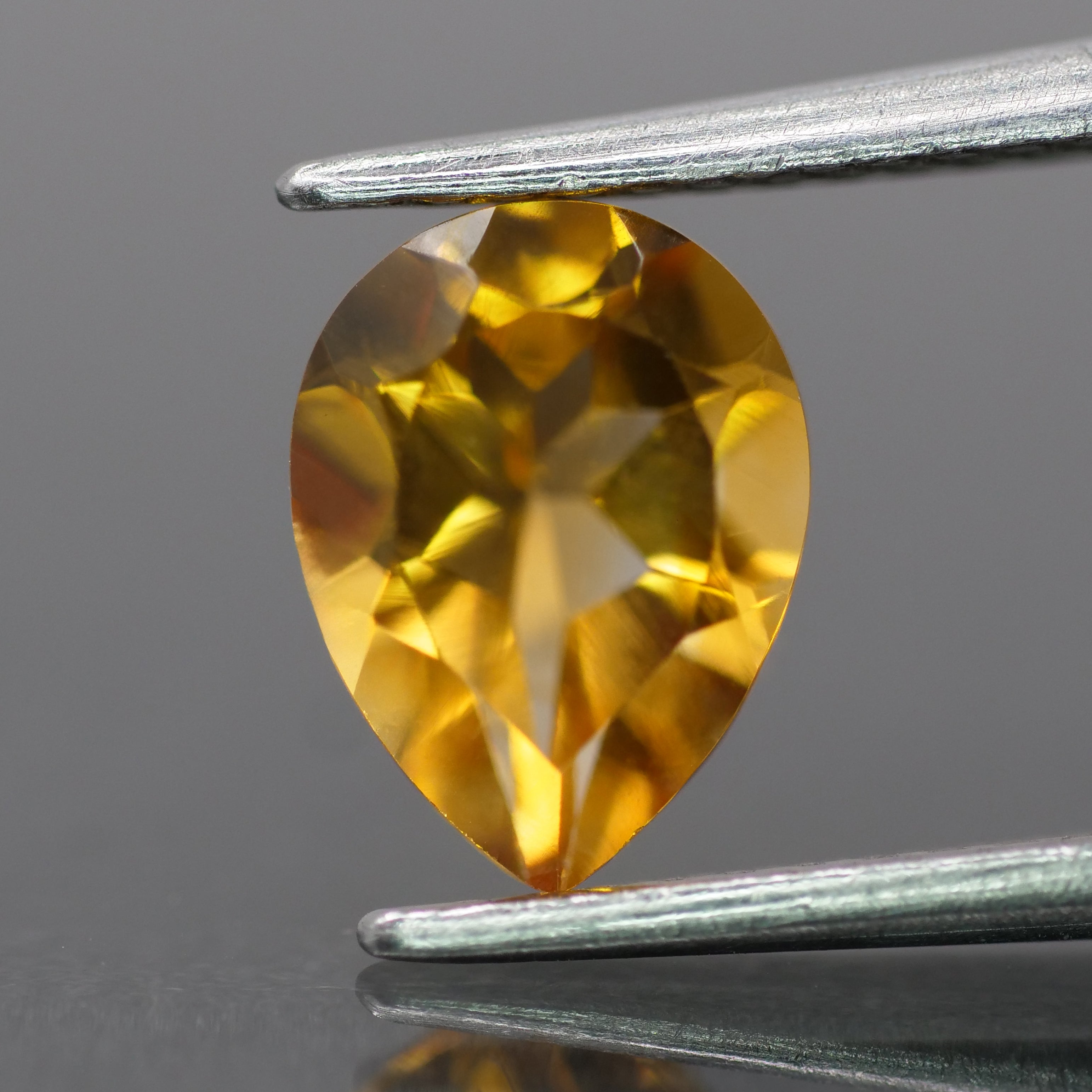 Citrine | natural, orange color, pear-cut, 8x6mm, 1ct - Eden Garden Jewelry™