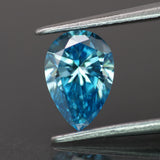 Lab grown diamond | IGI certified | pear-cut, 8x6mm, Fancy vivid blue color, VS 1, *1ct - Eden Garden Jewelry™