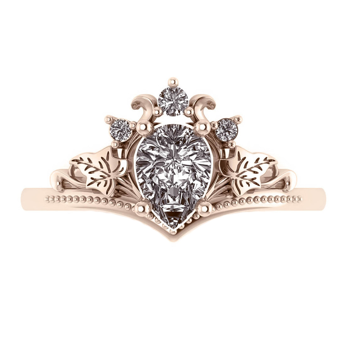 Ariadne | custom engagement ring setting, pear cut 7x5 mm - Eden Garden Jewelry™