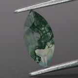 Moss agate | green color, marquise-cut, 10x5mm, 0.8ct - choose yours