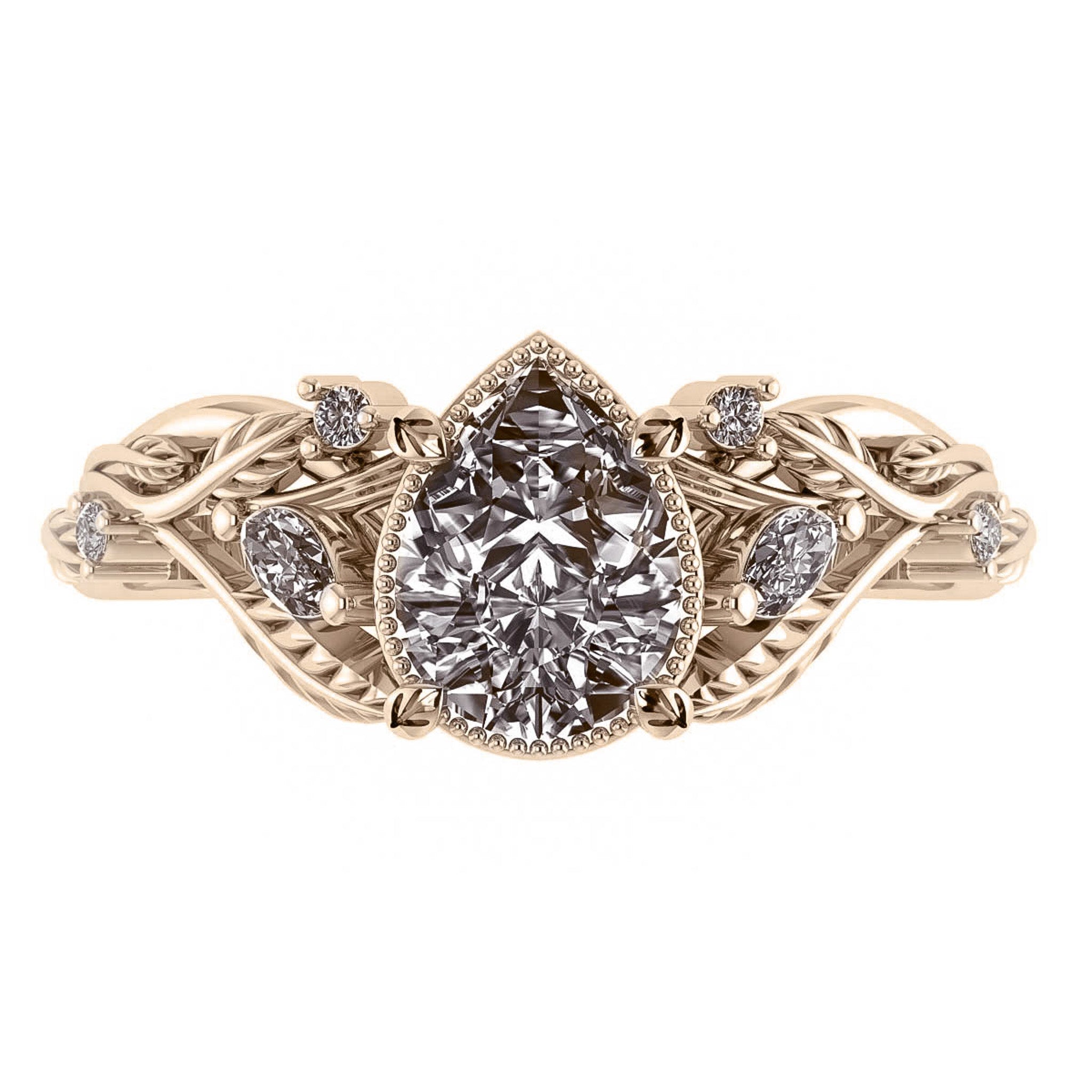 Payment plan | 3 installments: Bridal set with lab-grown diamonds, Patricia symmetric - Eden Garden Jewelry™