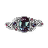 Custom order: Patricia ring with alexandrites and rubies - Eden Garden Jewelry™
