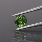 Sapphire | natural, green color, round-cut, 5mm, 0.7ct