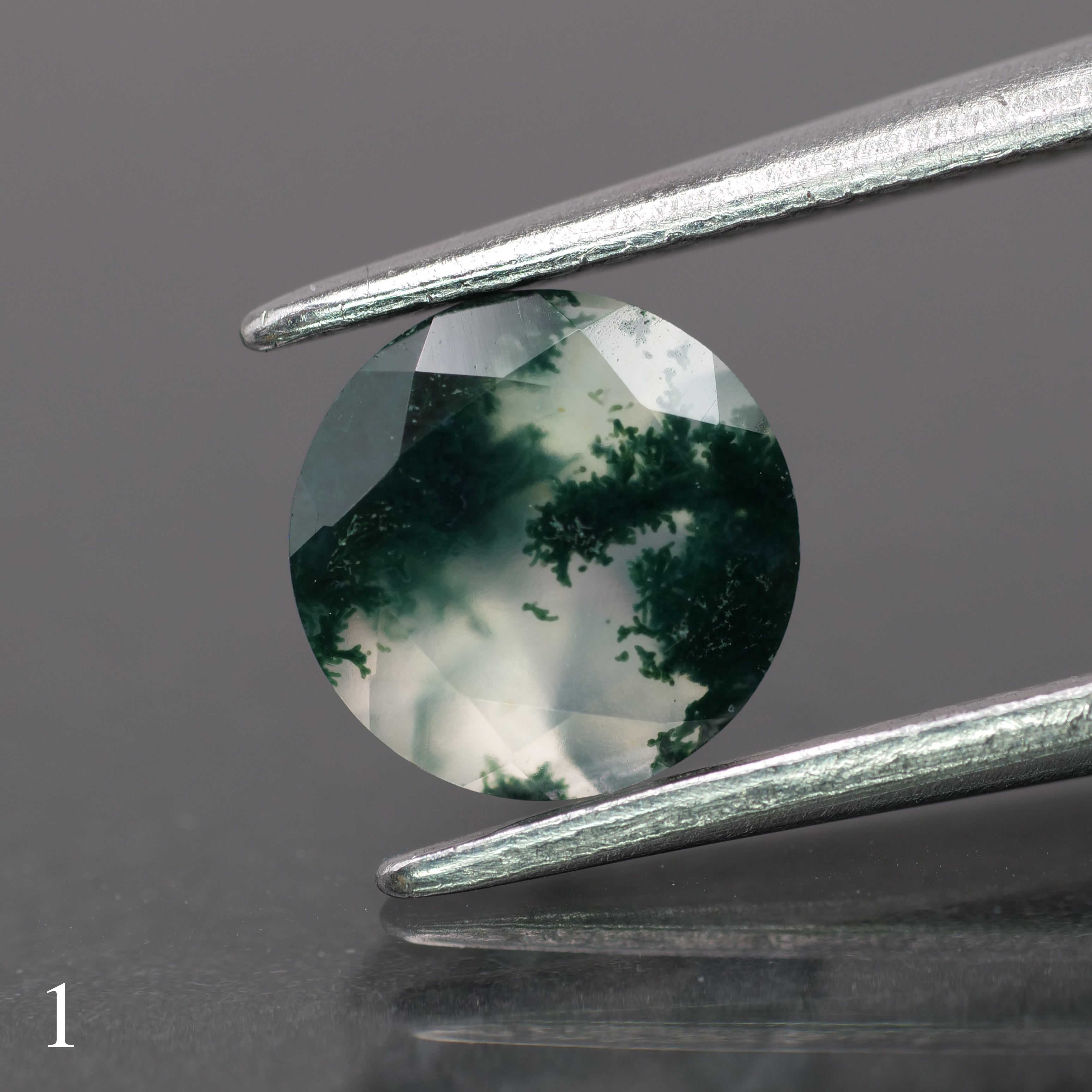Moss agate | green color, round-cut, 6.5mm, 1ct - choose yours - Eden Garden Jewelry™
