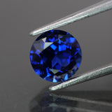 Sapphire | Royal Blue color, lab-grown, round-cut, 6.5mm, 1.5ct