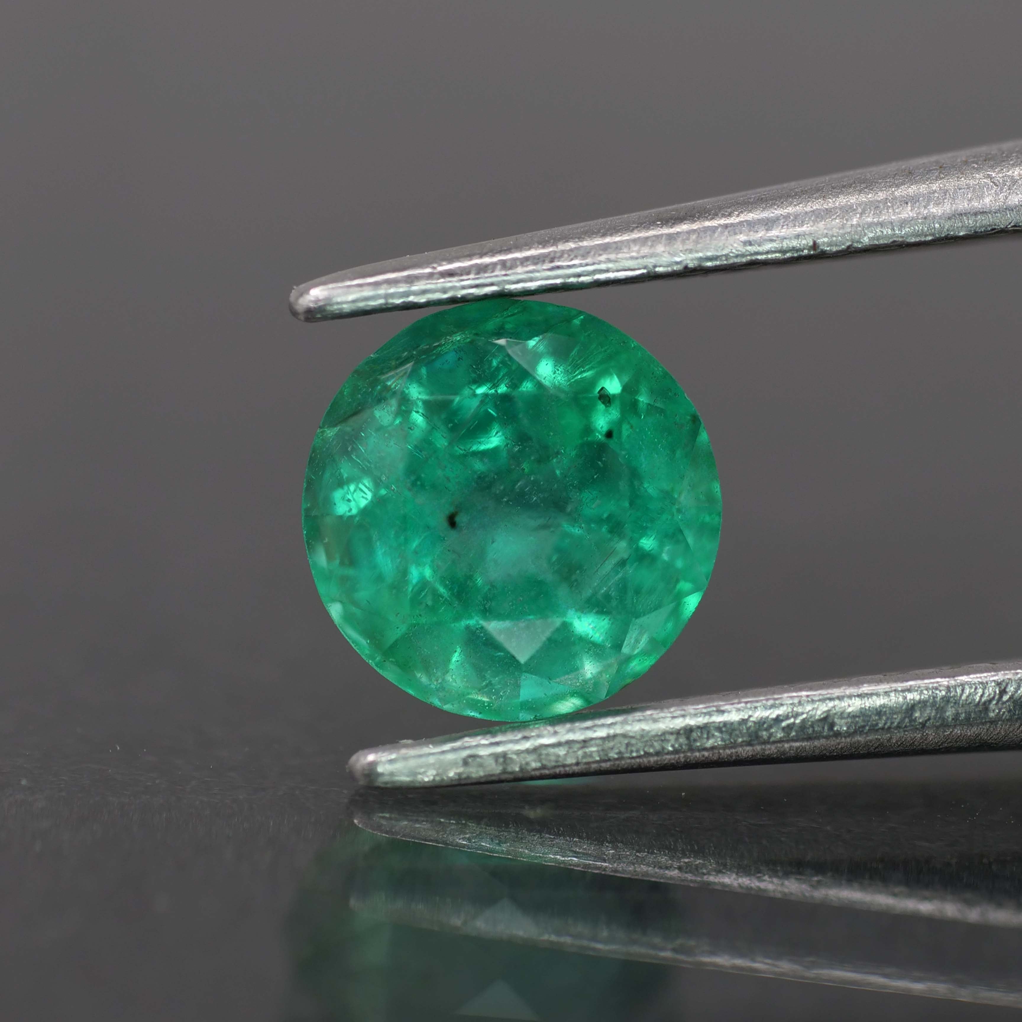 Emerald | natural, green color, round-cut, 6mm, *1 ct, Zambia - Eden Garden Jewelry™