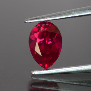 Ruby | Lab created, pear cut 7x5 mm, 1 ct - Eden Garden Jewelry™