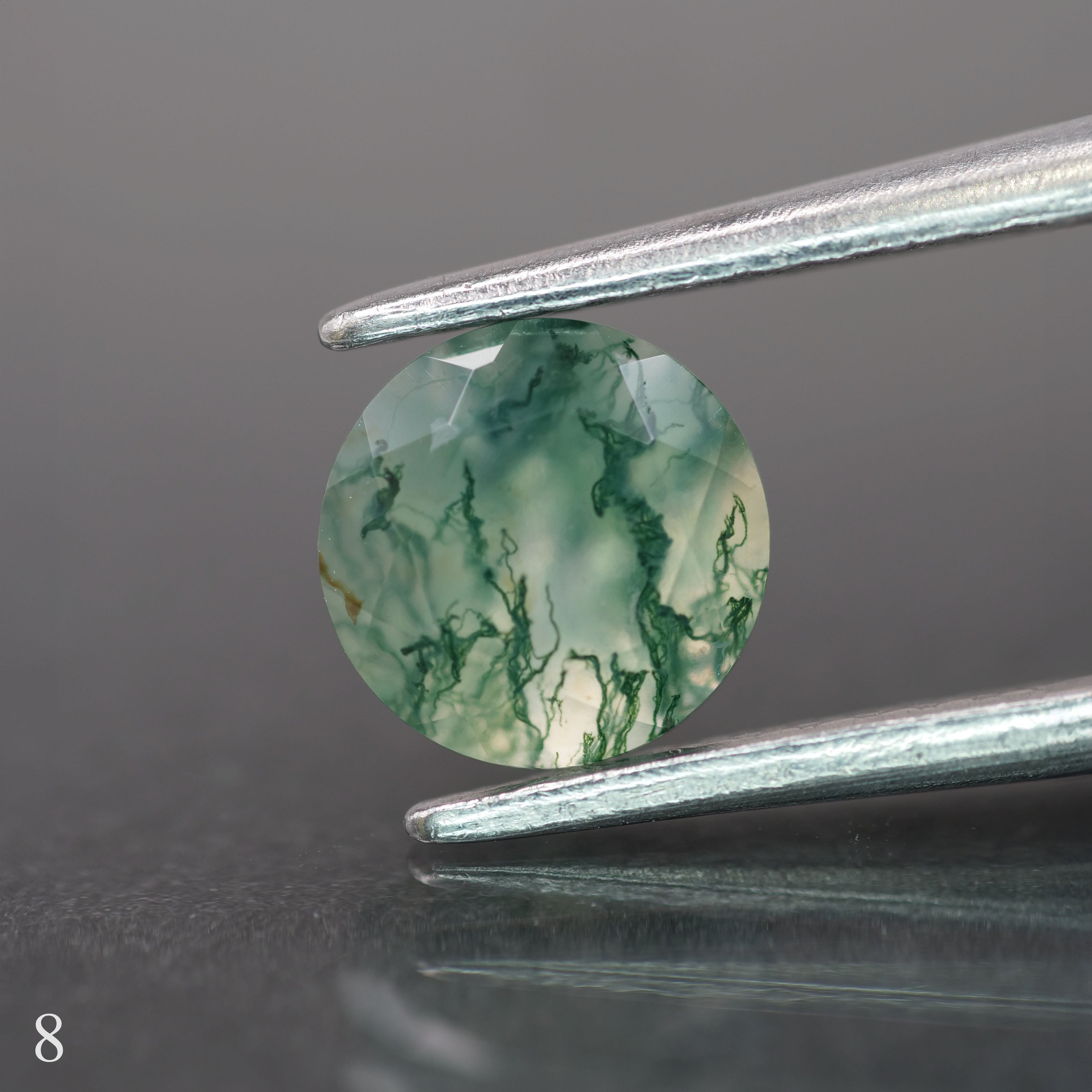 Moss agate | green color, round-cut, 6mm, 0.7ct - choose yours - Eden Garden Jewelry™