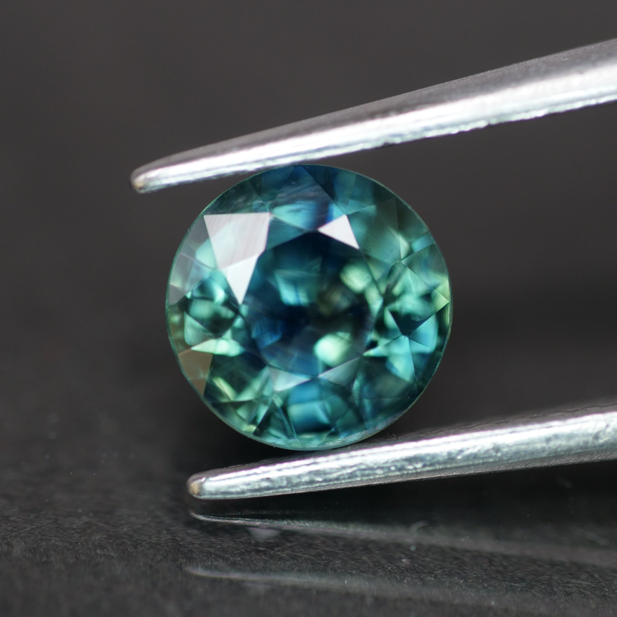 Sapphire | natural, teal color, round cut *6.5 mm, VVS, 1.5ct - Eden Garden Jewelry™