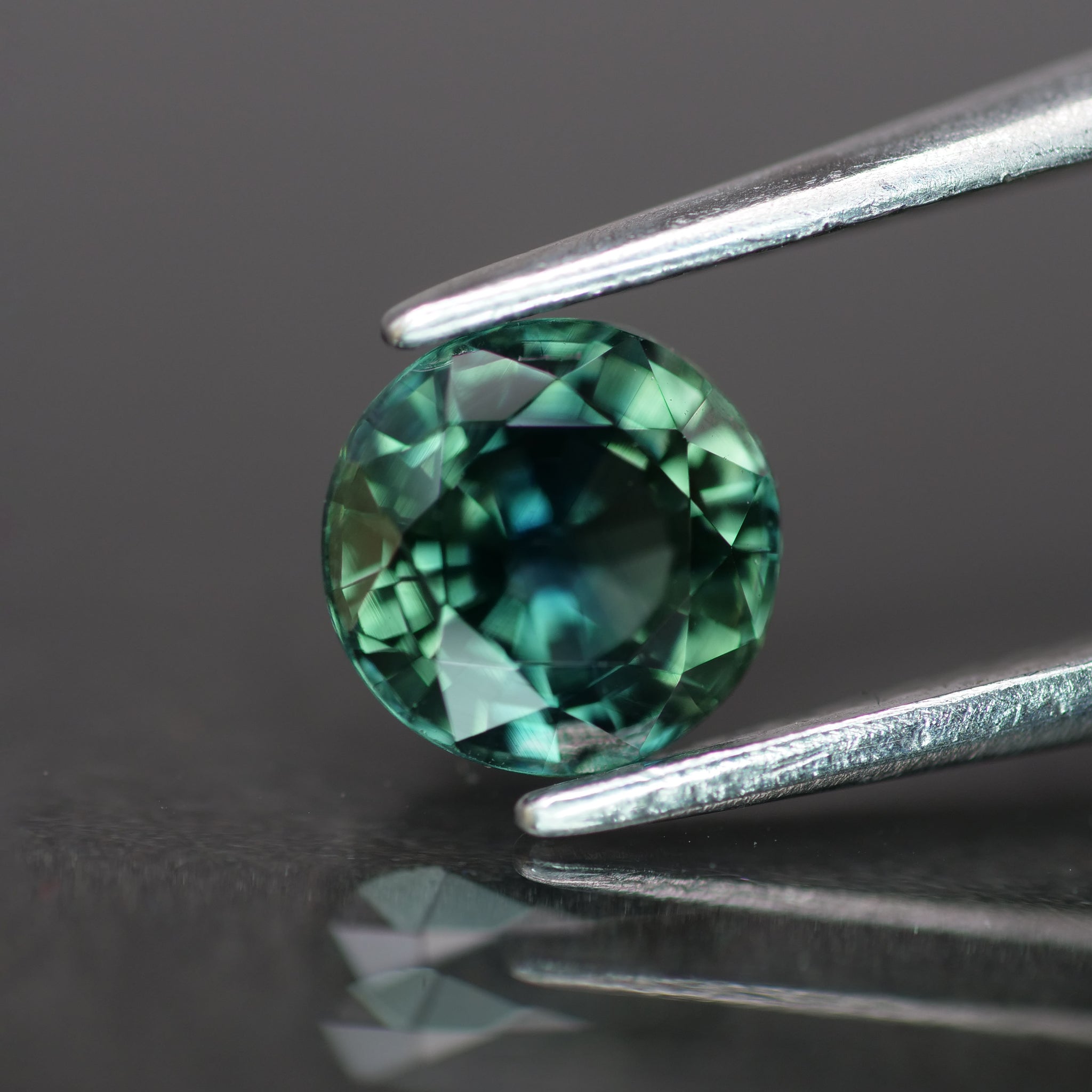 Sapphire | natural, teal color, round cut *6mm, VVS, *1 ct - Eden Garden Jewelry™