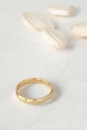 READY TO SHIP: Yellow gold classic wedding band, AVAILABLE RING SIZES - 8US, 9US, 10US, 11US - Eden Garden Jewelry™