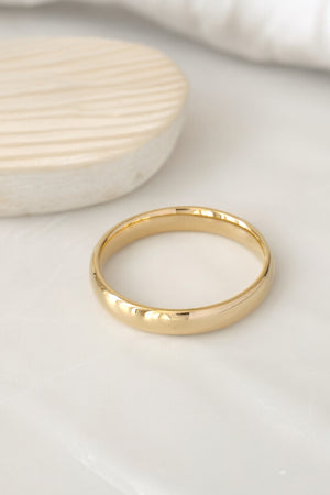 READY TO SHIP: Yellow gold classic wedding band, AVAILABLE RING SIZES - 8US, 9US, 10US, 11US - Eden Garden Jewelry™