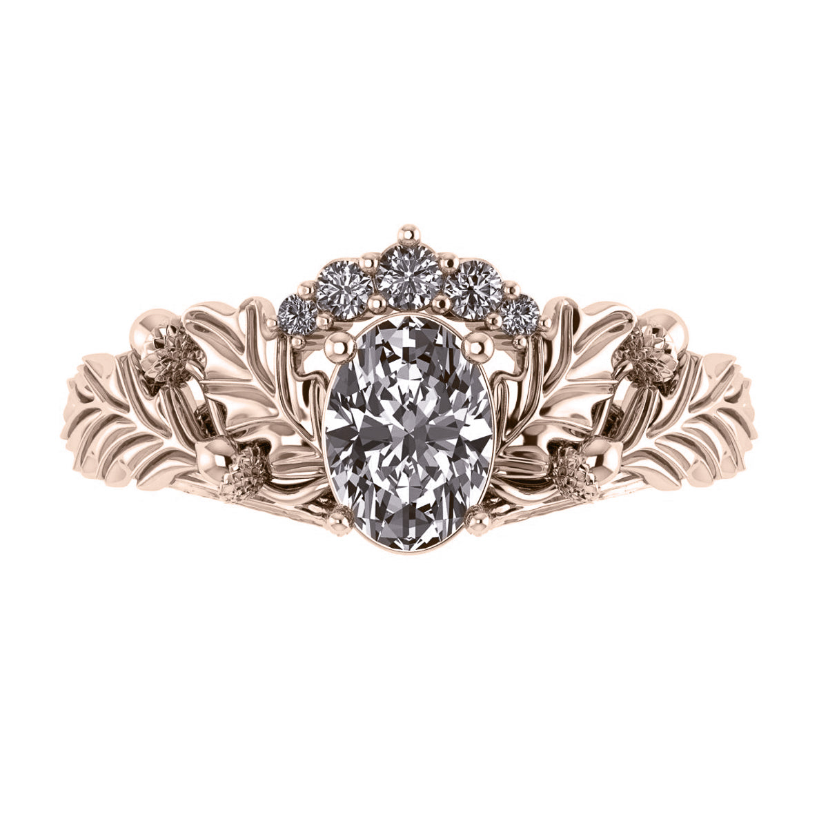 Royal Oak | custom engagement ring setting, oval-cut 7x5 mm - Eden Garden Jewelry™