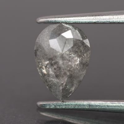 Salt & Pepper diamond | natural, pear-cut, *7.5x5.5mm, 0.96ct - Eden Garden Jewelry™