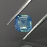 Opalescent Sapphire | CGL Certified | natural, greenish blue color, asscher-cut, *5.5mm, 1.1ct, Madagascar - Eden Garden Jewelry™