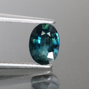 Sapphire | natural, teal (bluish green color changing), oval cut 7x5 mm, 1ct, Thailand - Eden Garden Jewelry™