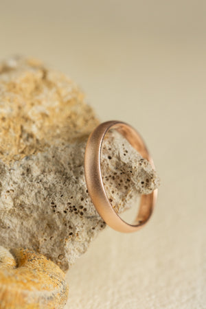 READY TO SHIP: Classic satin wedding band in 14K rose gold, AVAILABLE RING SIZES - 11US - Eden Garden Jewelry™