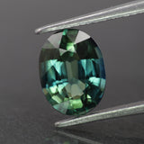 Sapphire | natural, teal color, oval-cut, 8.5x6.5mm, 1.9ct, Australia