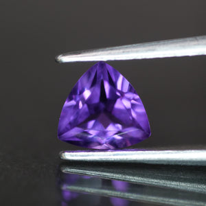 Amethyst | trillion cut deep purple 6mm, 0.7 ct, VS clarity, Africa - Eden Garden Jewelry™